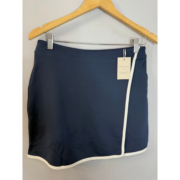 Peter Millar Charlotte Slit Skort Navy White Performance Golf Tennis Sz XS New - Picture 2 of 14